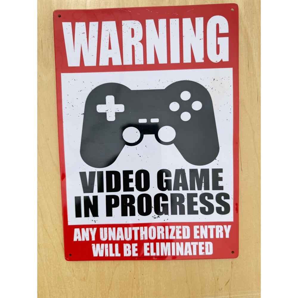 Video Game Metal Sign